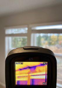 Roof leak spotted with Zoom Home Inspections' infrared camera.